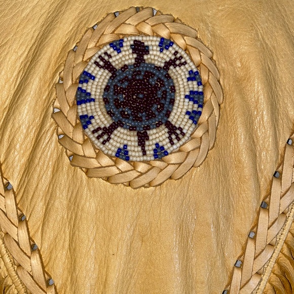 Vintage Diamond Leathers western twisted fringe beaded vest - Picture 12 of 15